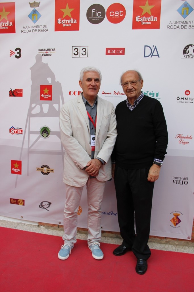 El director del Festival, Antonio Barrero, amb Pere Portabella. Foto: Fic-Cat