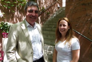 Abelló, amb la regidora de CiU Cristina Guzmán