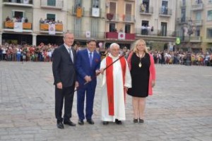 Imatge de l'encesa de la darrera Tronada de Sant Pere 2016. Foto: Cedida