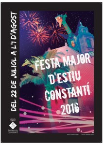Cartell de la festa Major d'Estiu a Constantí. Foto: Cedida