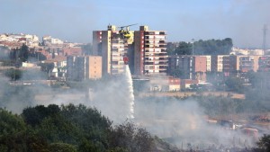 Imatge d'incendi a Tarragona. 
