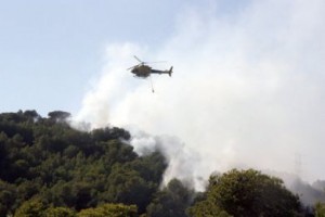 Imatge de l’incendi de Calafell. 