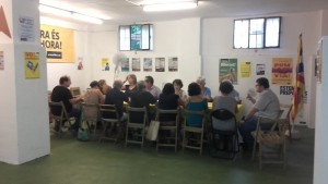 Imatge d'una reunió de voluntaris de l'11 de setembre. Foto: Cedida