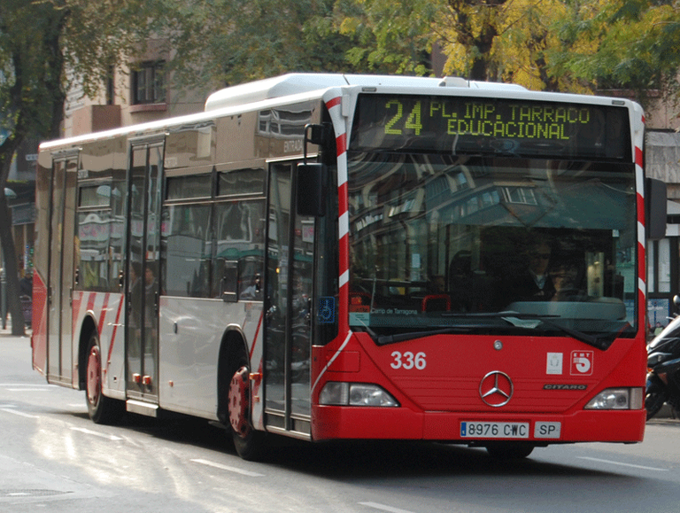 Imatge del servei d'autobusos de Tarragona. Foto: Cedida