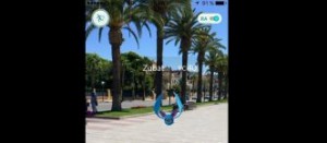 Captura de pantalla de Pokemon Go al passeig Jaume I. Foto: Cedida