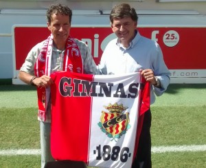 Òscar Cadiach amb el president del club Josep Mª Andreu. Foto: Tarragona21