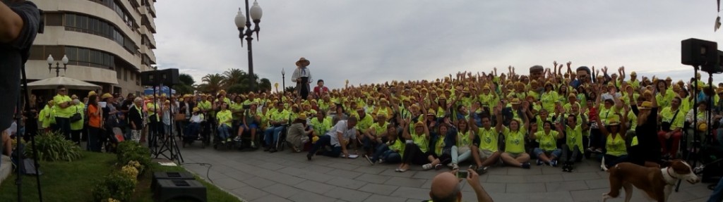 Els més de 300 participants en el programa "Festa per a Tothom". Foto: Romà Rofes / Tarragona21.cat