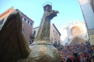L'Àliga de Tarragona durant un acte de Santa Tecla