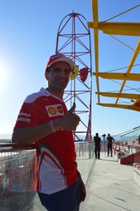 Marc Gené, provador de Ferrari, ha estat avui al parc. Foto: Tarragona21