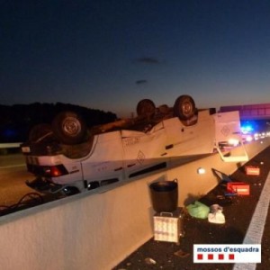 Imatge de l'accident. Foto: Mossos d'Esquadra