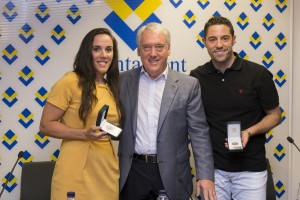 Els dos esportistes que han competit a Rio de Janeiro, amb l'alcalde de Vila-seca