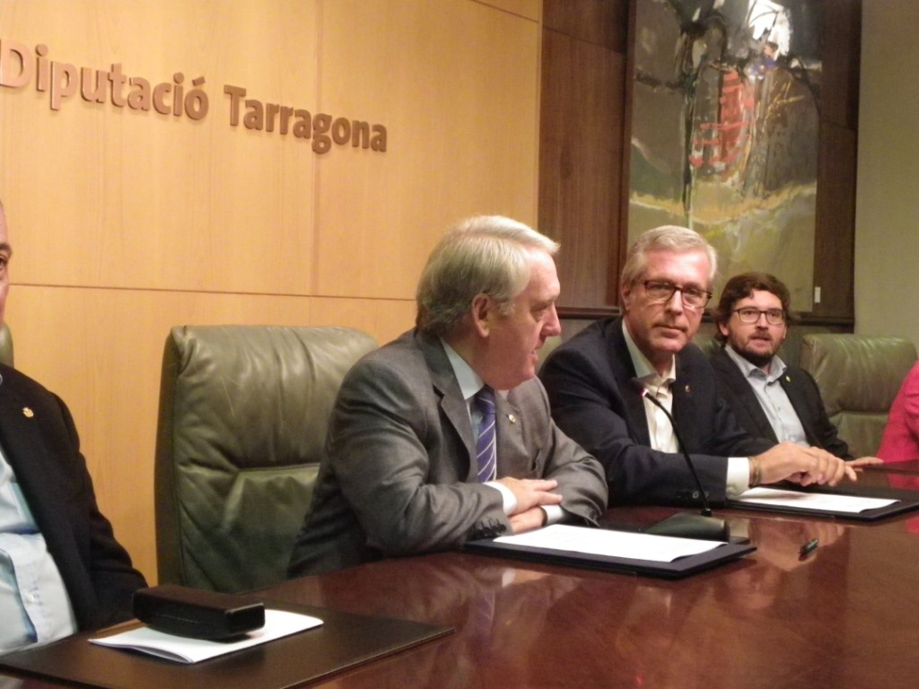 Josep Poblet, Josep Fèlix Ballesteros i Javier Villamayor. Foto: Romà Rofes / Tarragona21.cat