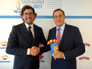 El coordinador general dels Jocs, Javier Vilamayor, amb el director de RTVE, Eladio Jareño. Foto: Tarragona 2017