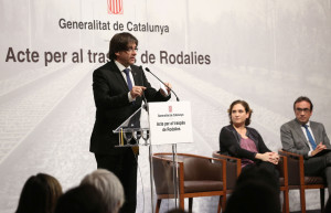 Carles Puigdemont, durant la seva intervenció. Foto: Jordi Bedmar