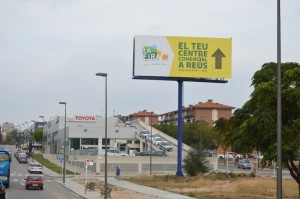 Imatge del tòtem publicitari objecte de la polèmica. Foto: Tarragona21