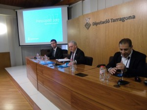 Imatge de la roda de premsa de presentació dels pressupostos de la Diputació. Foto: Romà Rofes / Tarragona21.cat