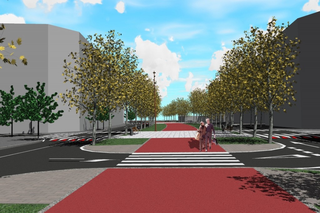 Imatge virtual del futur passeig central de l'avinguda Baix Camp