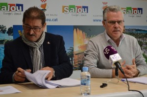 L'alcade, Pere Granados, amb el tinent d'alcalde d'Hisenda, Toni Brull, avui en roda de premsa. Foto: Tarragona21