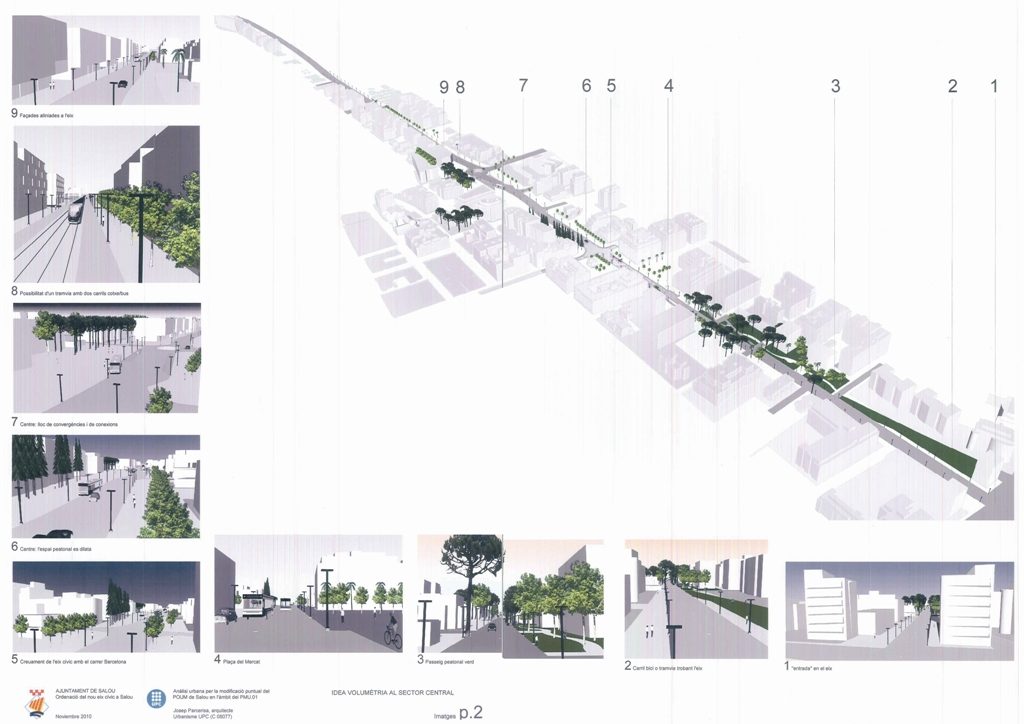 Imatge virtual del projecte de transformació de l'actual traçat de la via a Salou, del 2010.