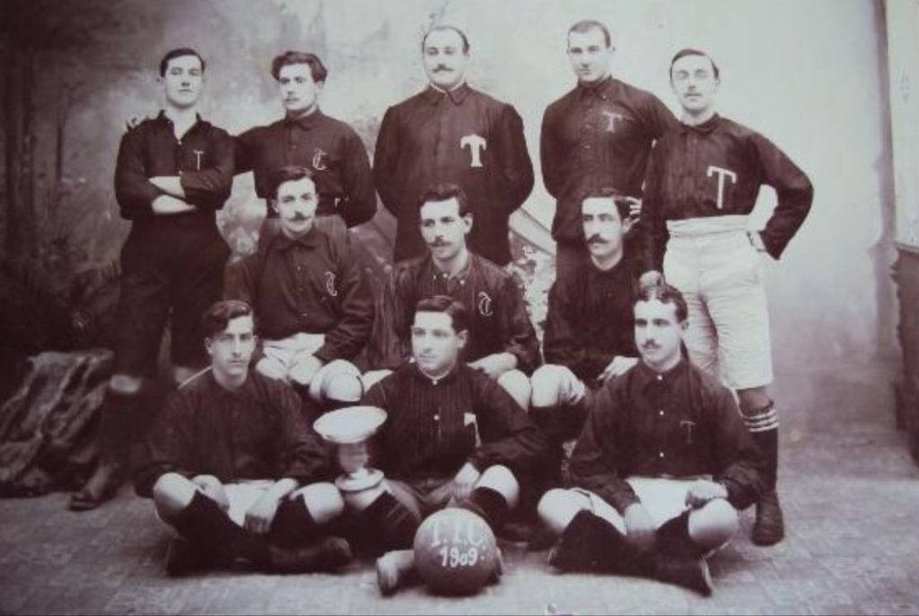 Fotografia històrica del Tarragona FC, equip pioner a la ciutat. Foto: Cedida