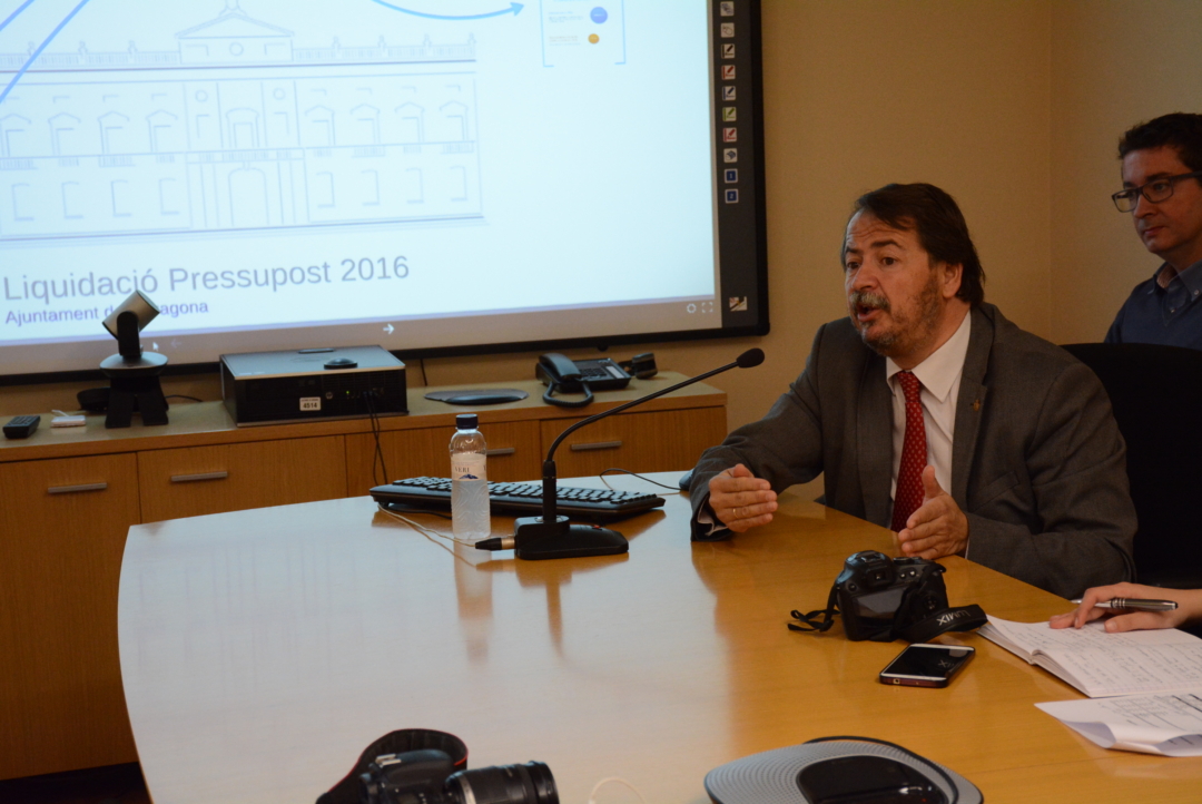 Pau Pérez, presentant el tancament dels comptes del 2016. Foto: Mauri