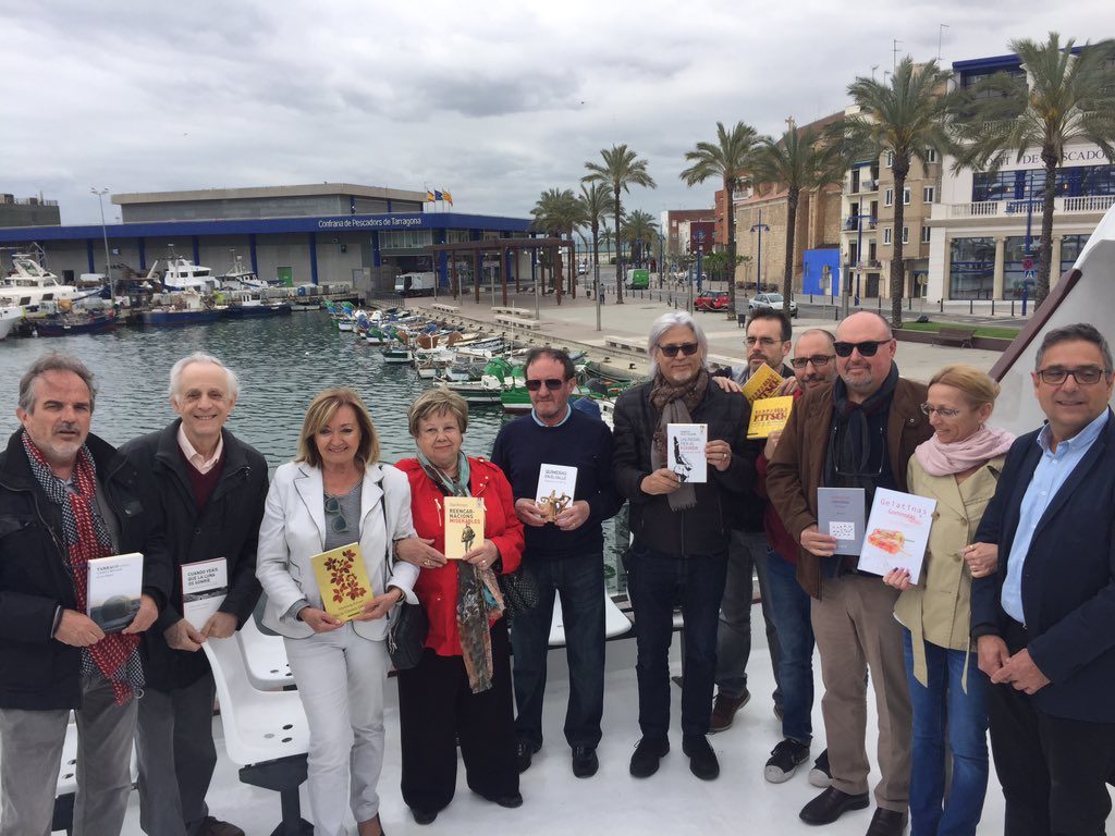 Alguns dels autors que presenten novetats amb Arola. Foto: Tarragona Ràdio