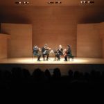 El grup resident de l’Auditori Josep Carreras, Alart Quartet, en concert amb Albert Guinovart