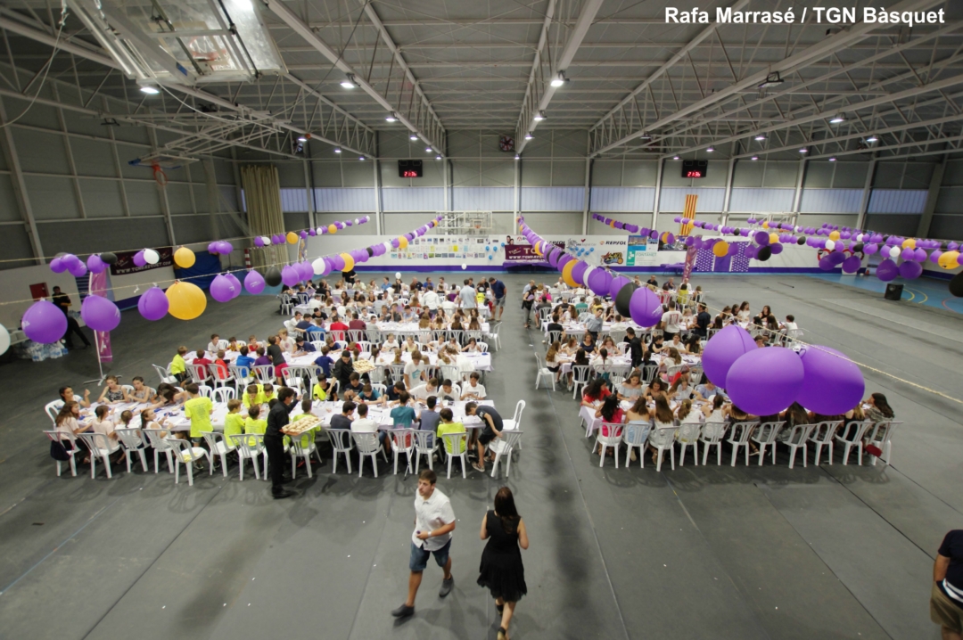 Una imatge del sopar del TGN Bàsquet. Foto: Rafa Marrasé / TGN Basquet