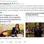 Puigdemont respon a Núria Marín (PSC) que és “rotundament fals” que l’Estat garantís no aplicar el 155 si posava urnes