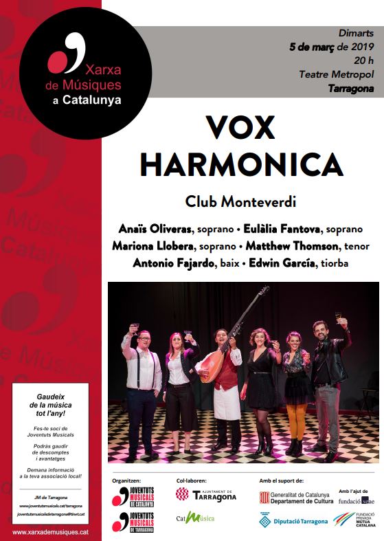 Cartell de Vox Harmonica al Teatre Metropol