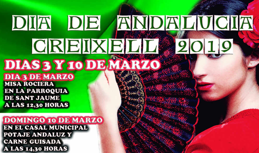 Cartell del Dia d'Andalusia 2019 de Creixell