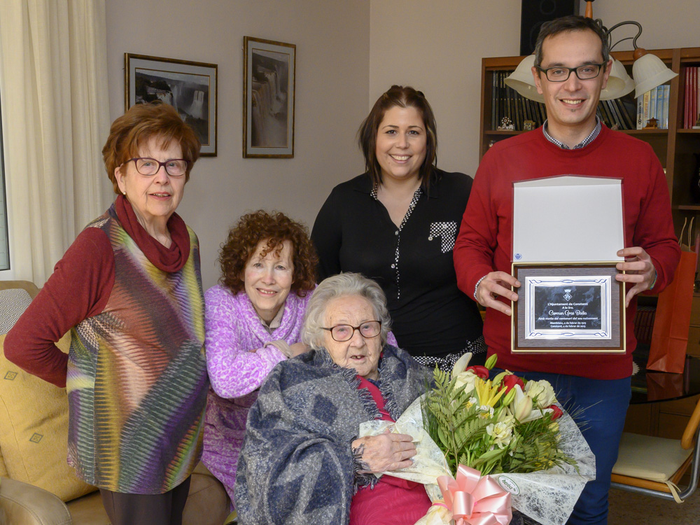 Carme Gras Badia, a la commemoració del seu 100 aniversari