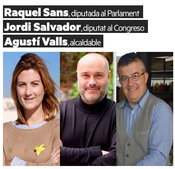La candidatura es presentarà diumenge vinent 31 de març amb la participació del diputat i candidat al Congrés Jordi Salvador i la diputada al Parlament Raquel Sans