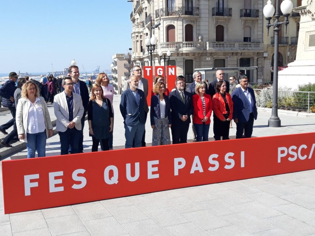 Fotografia de la candidatura socialista al Congrés i al Senat per Tarragona