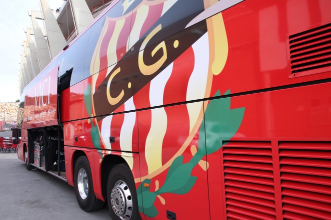 Foto d'arxiu d'un autobus del Nàstic