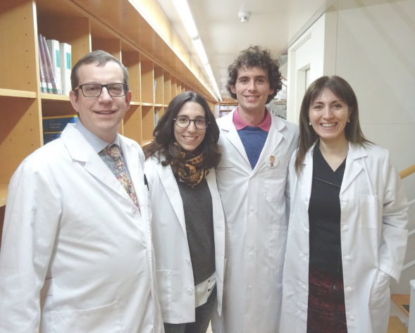 D’esquerra a dreta l’equip investigador de la Unitat de Nutrició Humana: Jordi Salas-Salvadó, Nerea Becerra, Guillermo Mena i Nancy Babio.