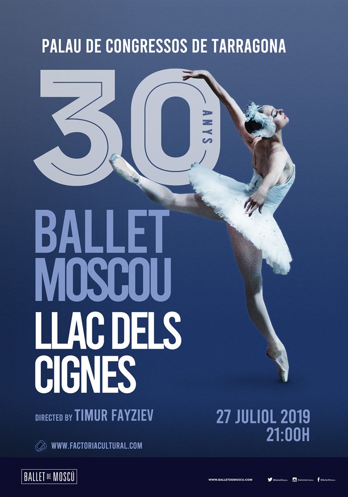 Cartell anunciant els 30 anys del ballet de Moscou