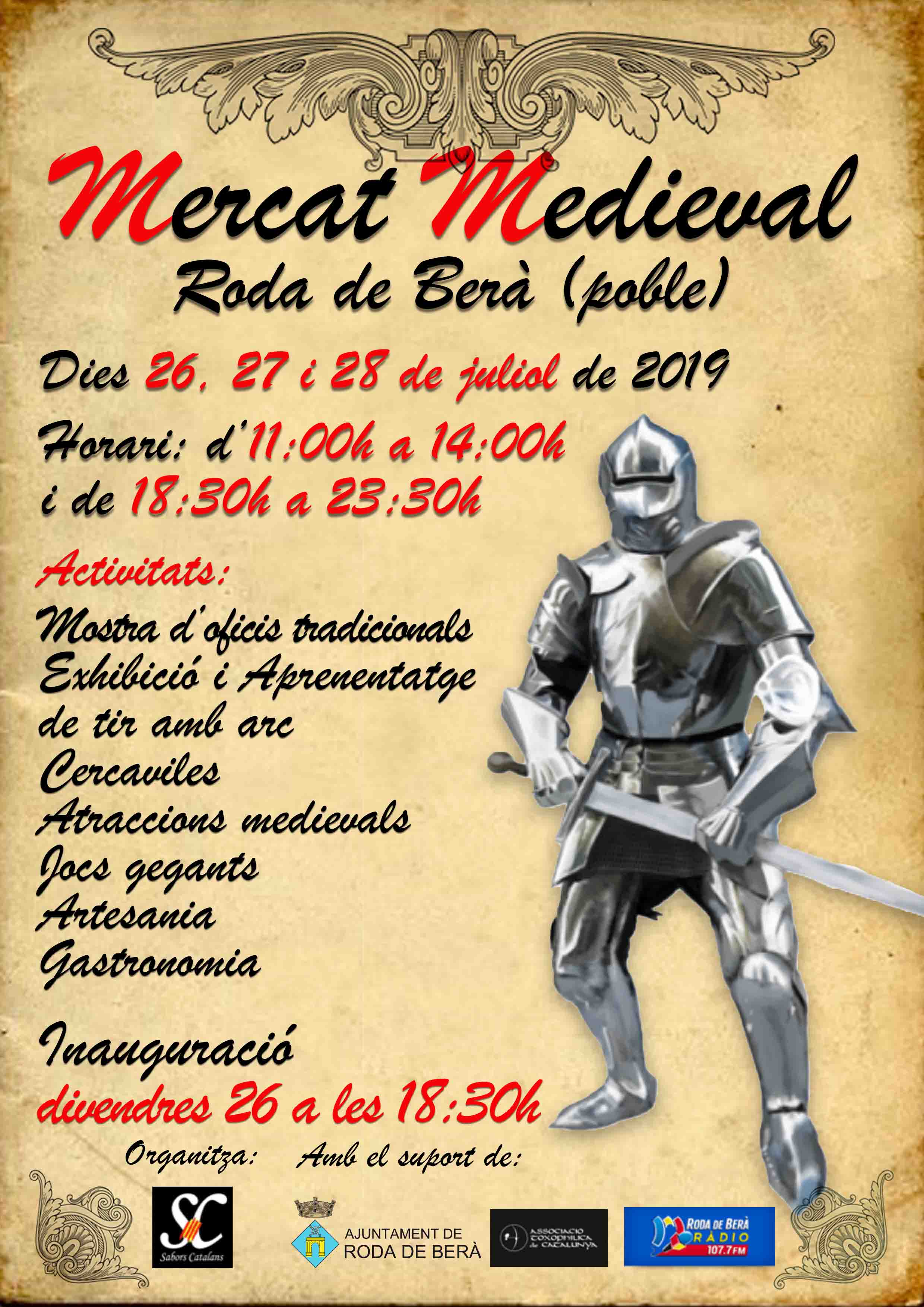 Cartell del mercat medieval de Roda de Berà