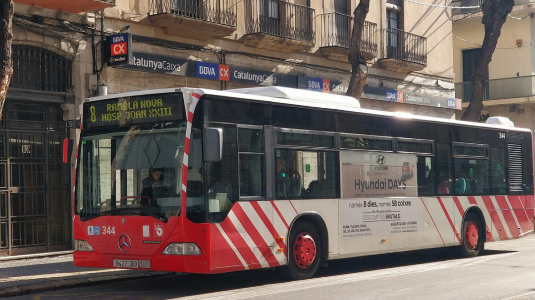 Imatge d'arxiu d'un dels autobusos urbans de Tarragona