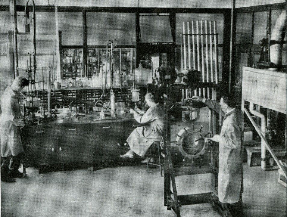 Foto d'arxiu del primer laboratori de síntesi de baquelita