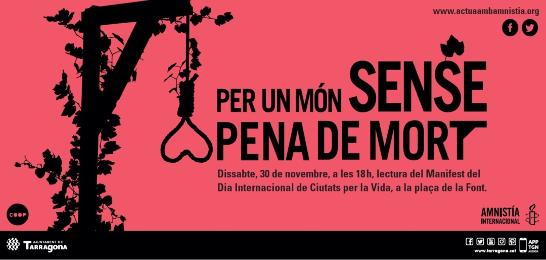 Aquest dissabte es llegirà un manifest en contra de la pena de mort