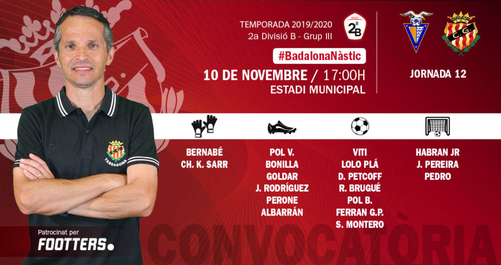 Bartolo presenta la llista de convocats pel partit de la jornada 12