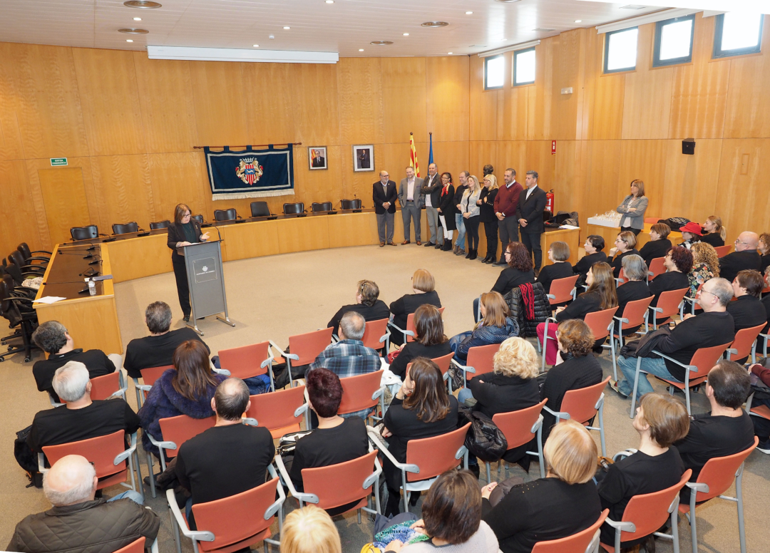 L’alcaldessa de Cambrils i altres membres del consistori els van rebre diumenge a la Sala de Plens de l'Ajuntament