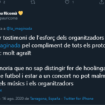 L’actitud d’uns 40 ‘hooligans’ obliga a suspendre un concert de La iMAGInada per incompliment de les normes contra la Covid
