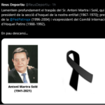 Mor Antoni Martra, el president que va veure enlairar l’hoquei del Reus Deportiu amb les primeres Copes d’Europa