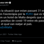 Un grup de 31 estudiants de la URV es troba confinat en un hotel de Malta tot i estar vacunats