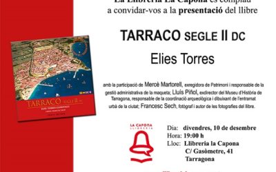 La Capona presenta divendres ‘Tarraco Segle II dC’, d’Elies Torres