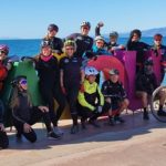 Els bikers del Golf Costa Daurada pedalen a la platja  