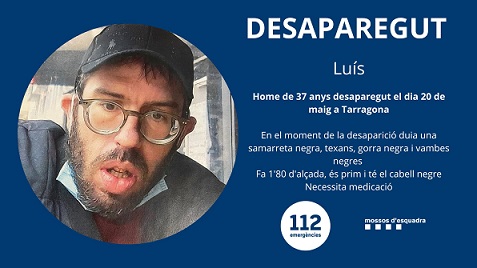 Troben sa i estalvi el Luis, desaparegut a Tarragona des de maig