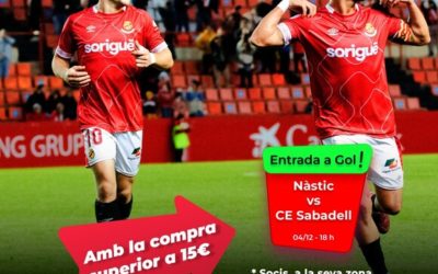 El Nàstic regala una entrada pel partit contra el CD Sabadell per una compra de marxandatge superior a 15 euros